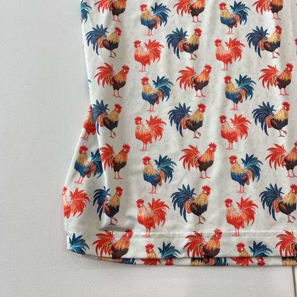 Waggle Golf Polo Feelin Cocky Rooster Performance Shirt Men’s Size XL - Picture 13 of 15